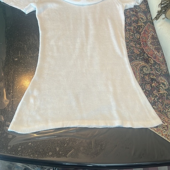 Tommy Hilfiger White Short Sleeve Cowlneck Sweater Top Size S - Picture 11 of 14